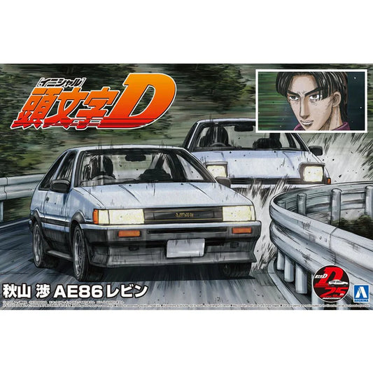 Initial D - Akiyama Wataru Toyota AE86 Levin 1/24 Scale Model Kit by Aoshima