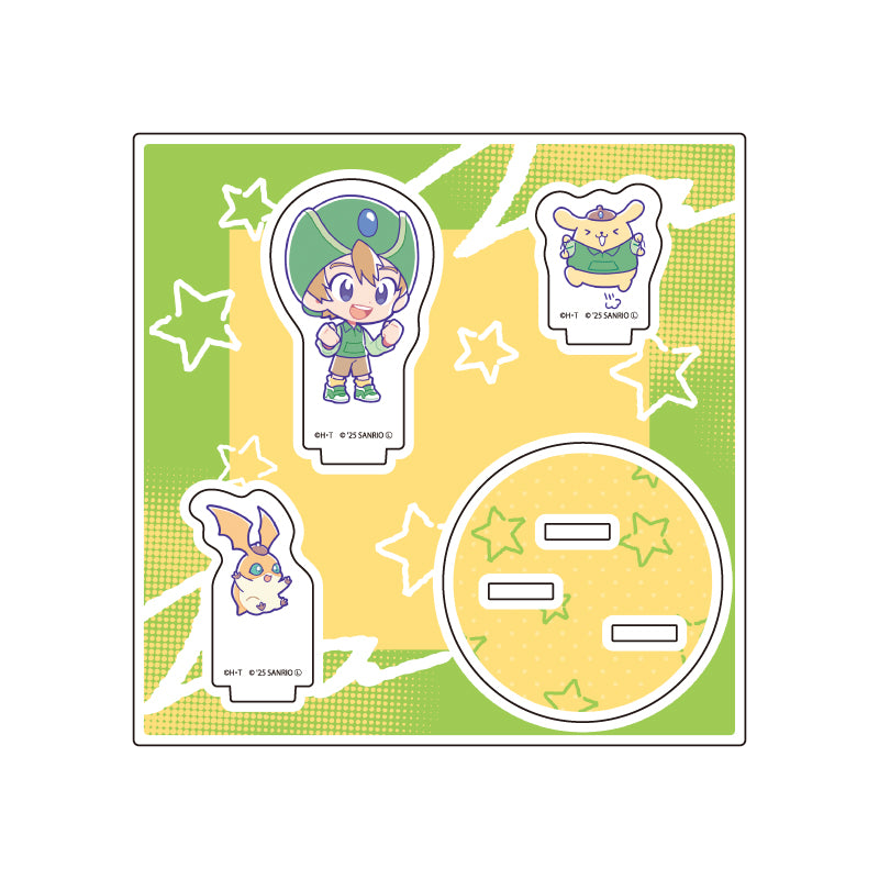 Digimon Adventure x Sanrio - Takeru & Patamon x Pom Pom Purin Acrylic Stand Plate