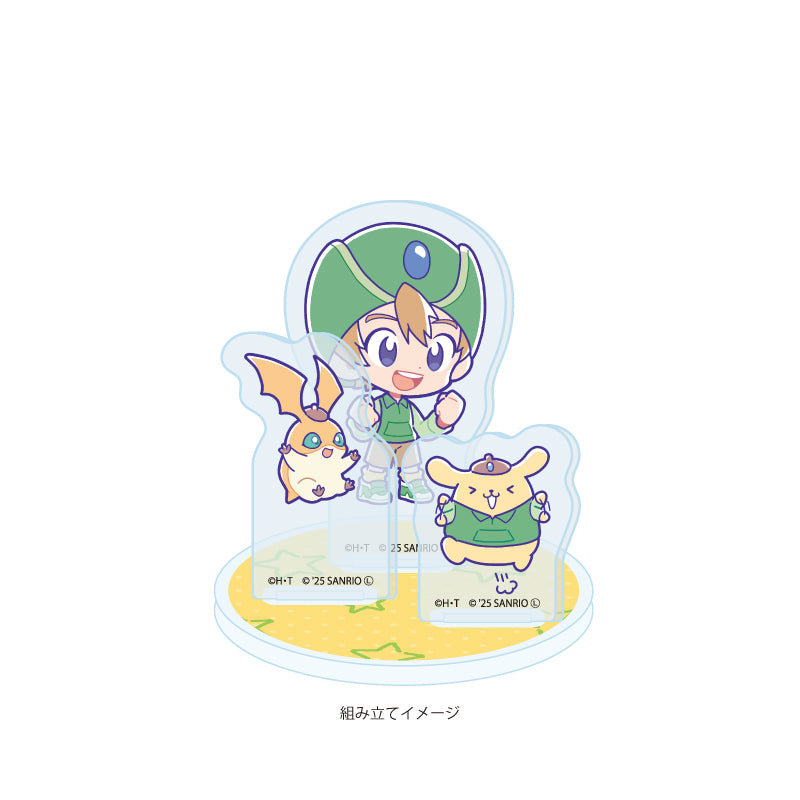 Digimon Adventure x Sanrio - Takeru & Patamon x Pom Pom Purin Acrylic Stand Plate