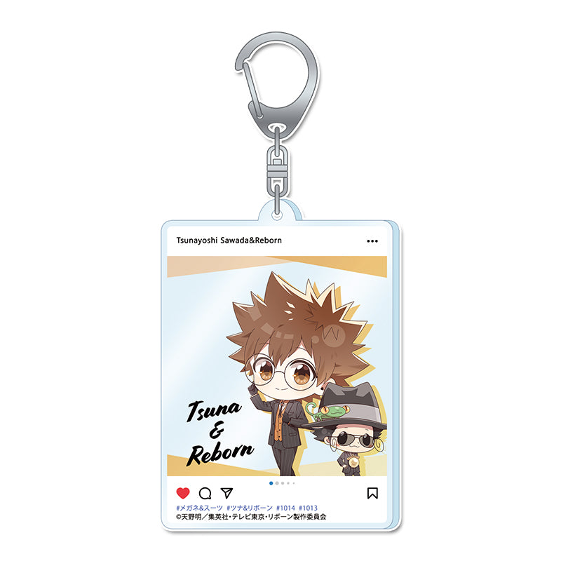 Reborn! - Puchichoko Sawada Tsunayoshi & Reborn Glasses & Suit Ver. Acrylic Key Chain